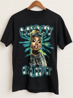 Missy Elliot Out of This WorldTour Graphic Tee Black Shirt Sz M